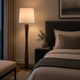 SEREN-F15750-PAULOWNIA-WH - Brushed Dark Grey / Off White - Floor Lamp