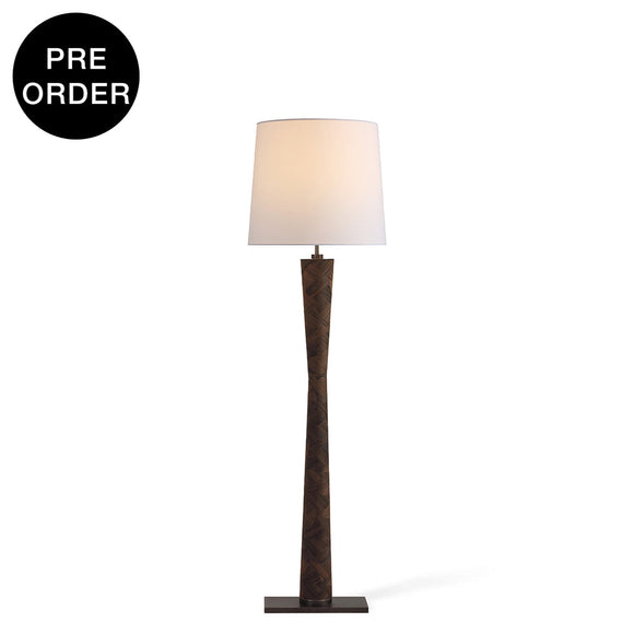 SEREN-F15750-PAULOWNIA-WH - Brushed Dark Grey / Off White - Floor Lamp