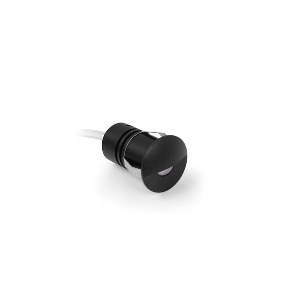 Tiny-Rd Black Step & Wall Recessed Lamp