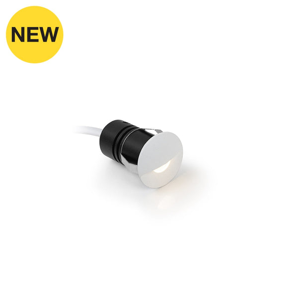 Tiny-Rd White Step & Wall Recessed Lamp