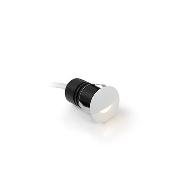 Tiny-Rd White Step & Wall Recessed Lamp