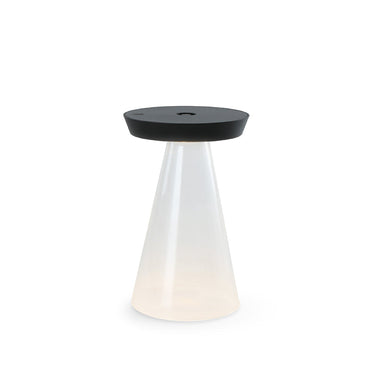TORUS GLASS Black Rechargeable Lamp