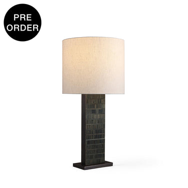 VAREL-T805-HYACINTH-WH - Brushed Dark Grey / Off White - Table Lamp