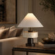 VIERA-T485-SHELL-WH - Brushed Dark Grey / Off White - Table Lamp