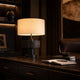 VIERA-T600-HYACINTH-GF-WH - Brushed Dark Grey / Off White - Table Lamp