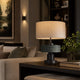 VIERA-T600-HYACINTH-WH - Brushed Dark Grey / Off White - Table Lamp