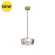 Wave-P1-Gd Clear / Gold Hanging Lamp