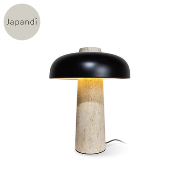 Wruff-Tb-Wbk Marble / Black Table Lamp