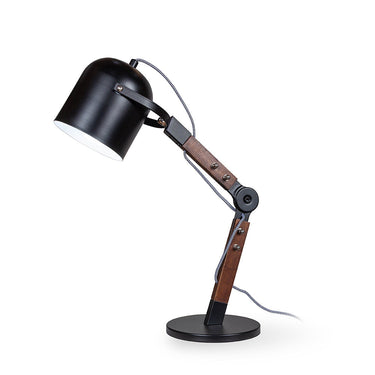 Xar-T Oak Wood / Black Table Lamp
