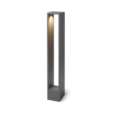 Zent-B60-Dg Dark Gray Exterior Bollard Lamp
