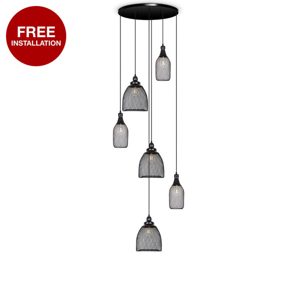 Zizi-P6 Black Cluster Lamp