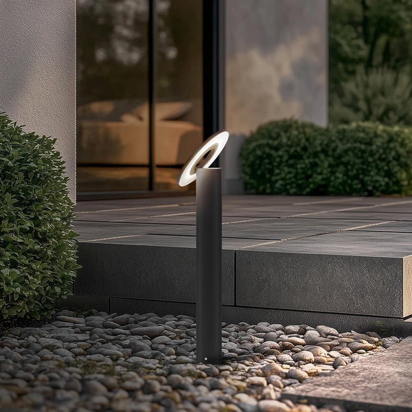 ZUPA 650 8W DGY Dark Gray Exterior Bollard Lamp