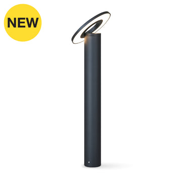 ZUPA 650 8W DGY Dark Gray Exterior Bollard Lamp