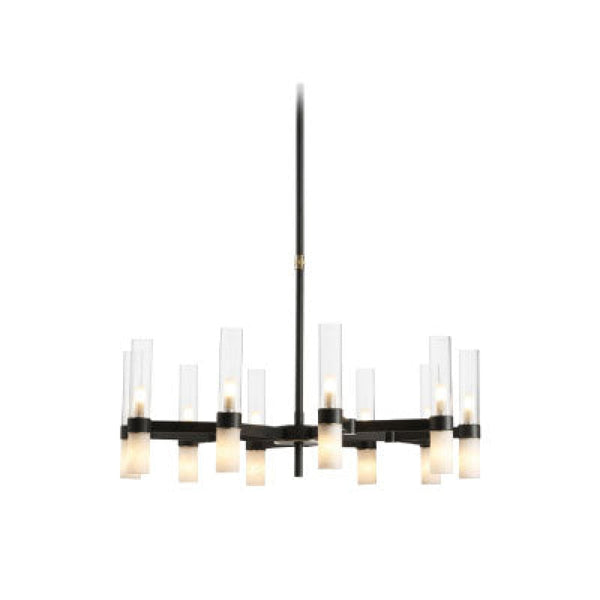 Md80556-20-850 Black / White Marble Hanging Lamp