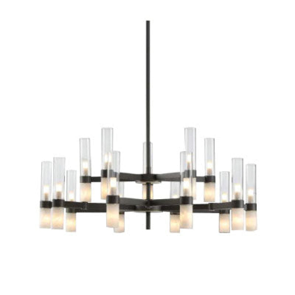 Md80556-30-1000 Black / White Marble Hanging Lamp