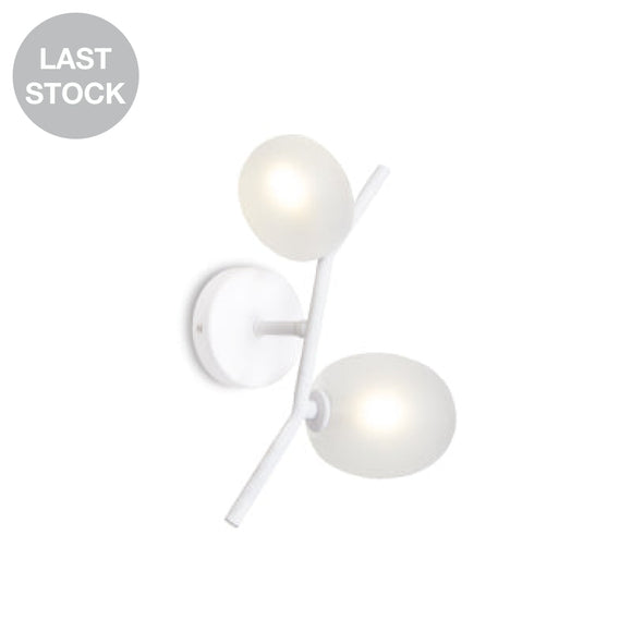 Melo-W2-Wh White Wall Lamp
