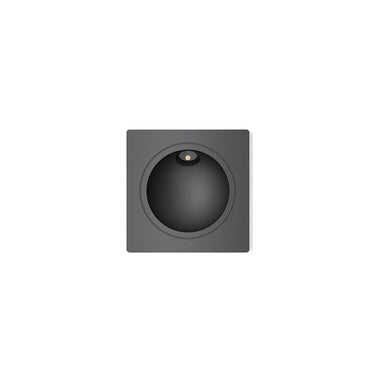 Rox-Sq-Dgy Dark Gray Exterior Step & Wall Recessed Lamp